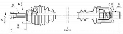 OPEN PARTS drs637000 -  Приводной вал